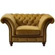 Crafters and Weavers Craftsman Mission Fabric Arm Chair in Green