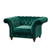 Crafters and Weavers Craftsman Mission Fabric Arm Chair in Green