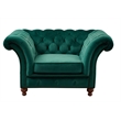 Crafters and Weavers Craftsman Mission Fabric Arm Chair in Green