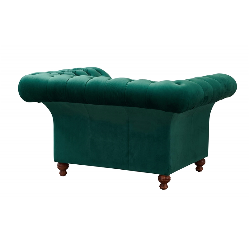 Crafters and Weavers Craftsman Mission Fabric Arm Chair in Green