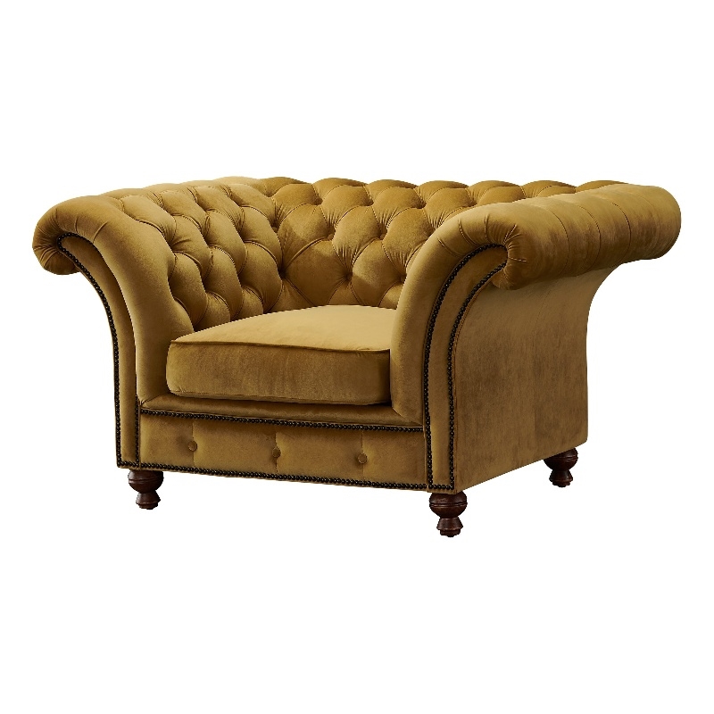 Crafters and Weavers Craftsman Mission Fabric Arm Chair in Green