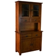 Crafters and Weavers Arts and Crafts 4-Drawer Solid Wood China Cabinet in Cherry