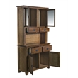 Crafters and Weavers Arts and Crafts Solid Wood/Glass China Cabinet in Walnut