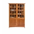 Crafters and Weavers Arts and Crafts Solid Wood Display China Cabinet in Cherry