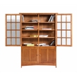 Crafters and Weavers Arts and Crafts Solid Wood Display China Cabinet in Cherry