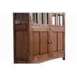 Crafters and Weavers Arts and Crafts Solid Wood Display China Cabinet in Walnut