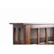 Crafters and Weavers Arts and Crafts Solid Wood Display China Cabinet in Walnut