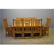 Crafters and Weavers Arts and Crafts Solid Wood Stow Leaf Dining Table in Walnut
