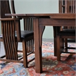 Crafters and Weavers Arts and Crafts Solid Wood Stow Leaf Dining Table in Walnut
