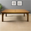 Crafters and Weavers Arts and Crafts Solid Wood Stow Leaf Dining Table in Walnut