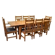 Crafters and Weavers Arts and Crafts Solid Wood Stow Leaf Dining Table in Cherry