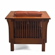 Crafters and Weavers Arts and Crafts Leather Arm Chair in Chestnut