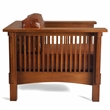 Crafters and Weavers Arts and Crafts Leather Arm Chair in Chestnut
