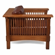 Crafters and Weavers Arts and Crafts Leather Arm Chair in Chestnut