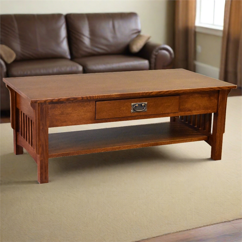 Crafters and Weavers Arts and Crafts Wood Coffee Table in Michael's Cherry