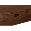 Crafters and Weavers Arts and Crafts 1 Drawer Wood Coffee Table in Walnut