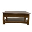 Crafters and Weavers Arts and Crafts 1 Drawer Wood Coffee Table in Cherry
