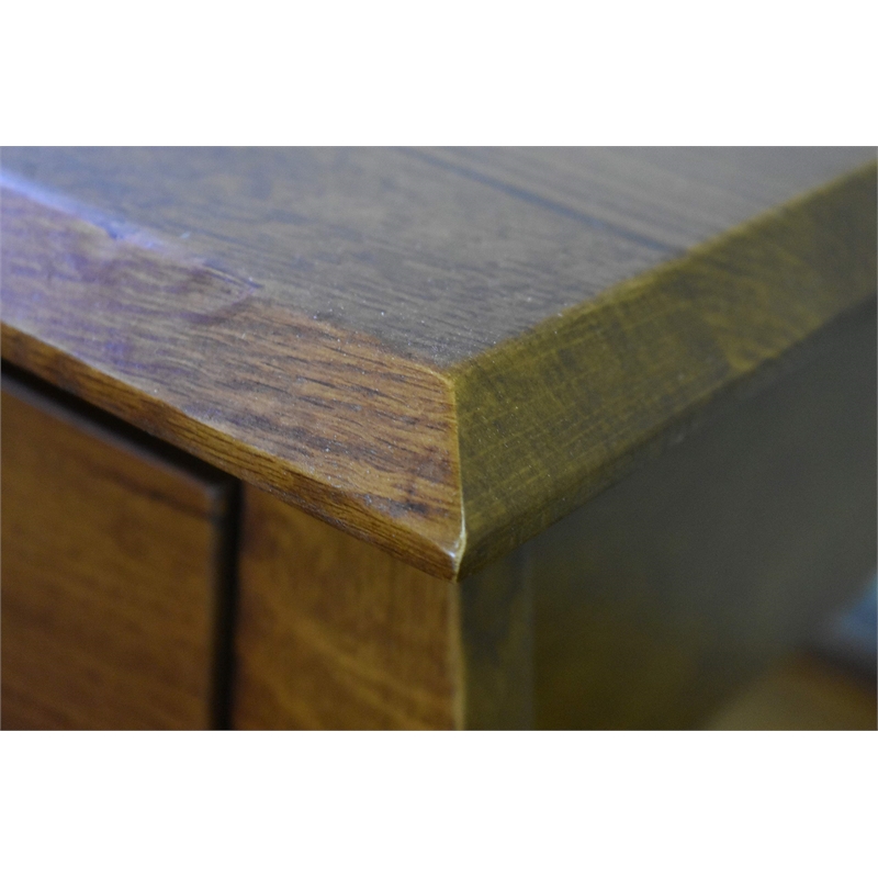 Crafters and Weavers Arts and Crafts 1 Drawer Wood Coffee Table in Cherry