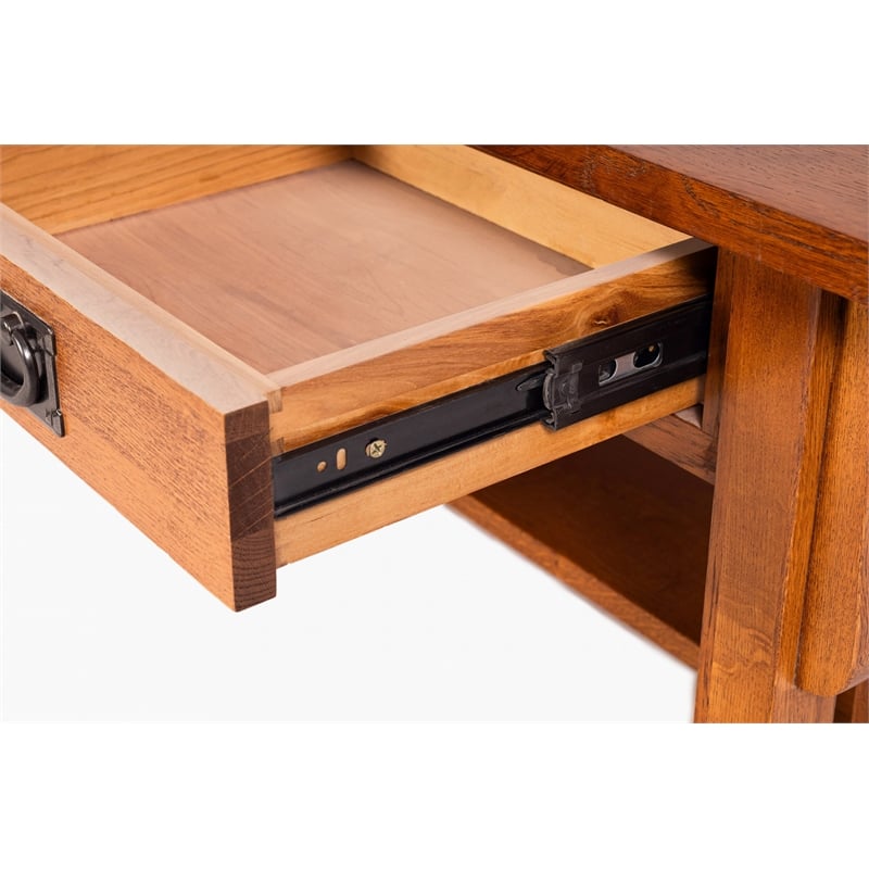 Crafters and Weavers Arts and Crafts Wood Coffee Table in Cherry