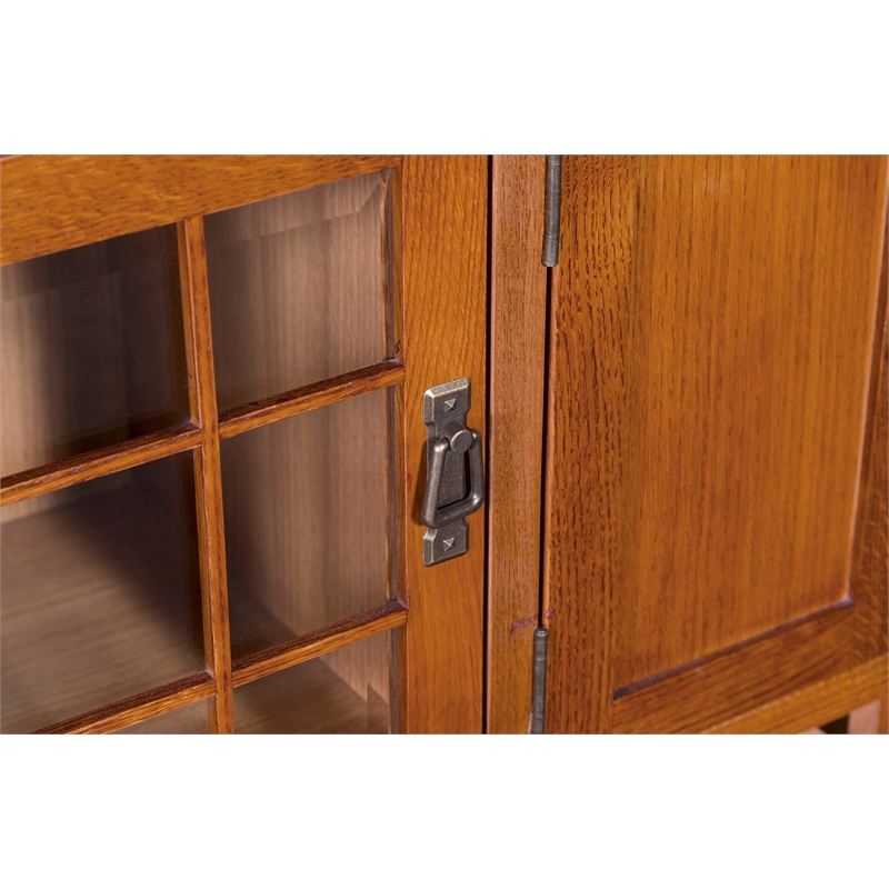 Crafters and Weavers Arts and Crafts Wood TV Stand for TVs up to 72