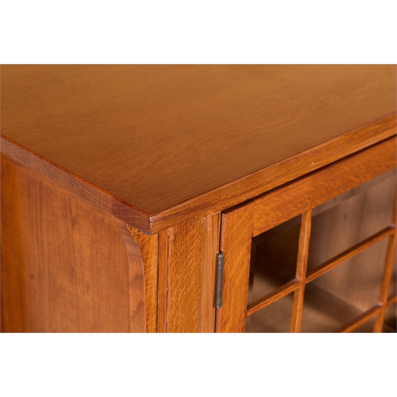 Crafters and Weavers Arts and Crafts Wood TV Stand for TVs up to 72