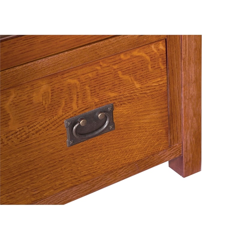Crafters and Weavers Arts and Crafts Wood TV Stand for TVs up to 72