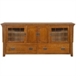 Crafters and Weavers Arts and Crafts Wood TV Stand for TVs up to 72