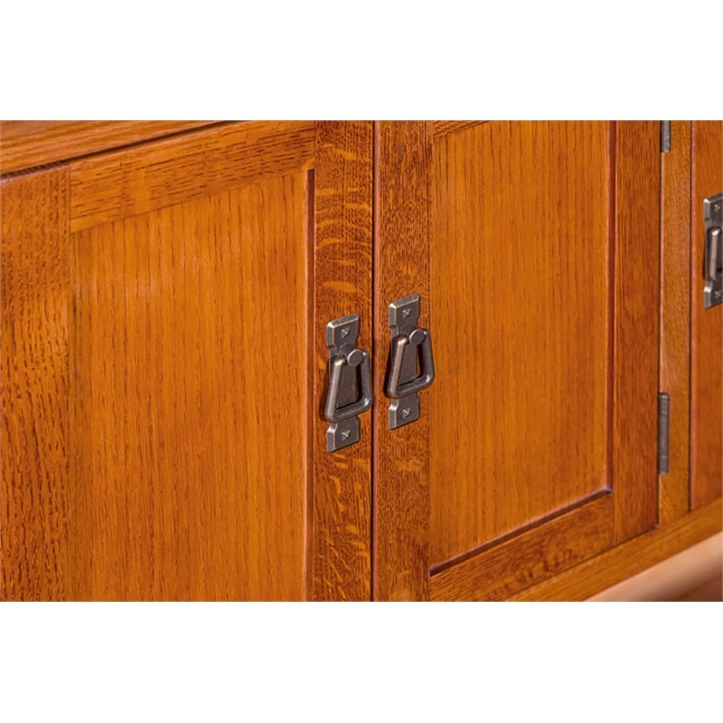 Crafters and Weavers Arts and Crafts Wood TV Stand for TVs up to 72