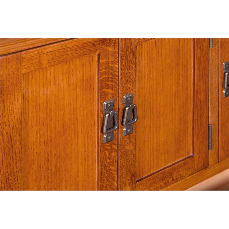 Crafters and Weavers Arts and Crafts Wood TV Stand for TVs up to 72