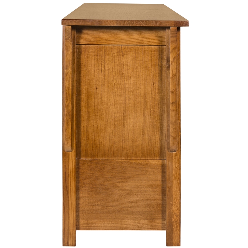 Crafters and Weavers Arts and Crafts Wood TV Stand for TVs up to 72