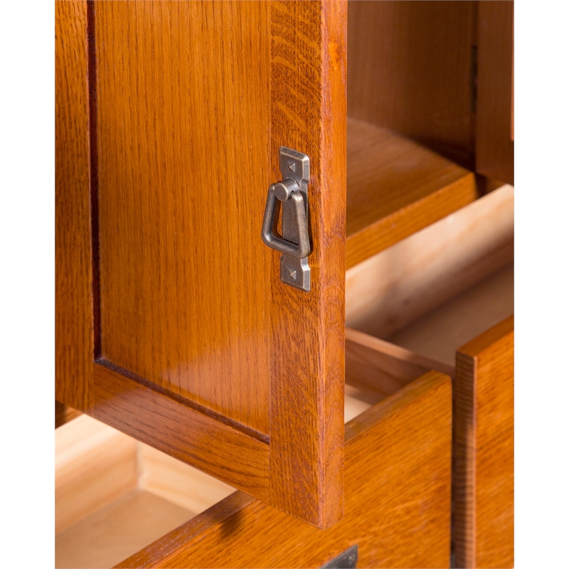 Crafters and Weavers Arts and Crafts Wood TV Stand for TVs up to 72