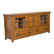 Crafters and Weavers Arts and Crafts Wood TV Stand for TVs up to 72