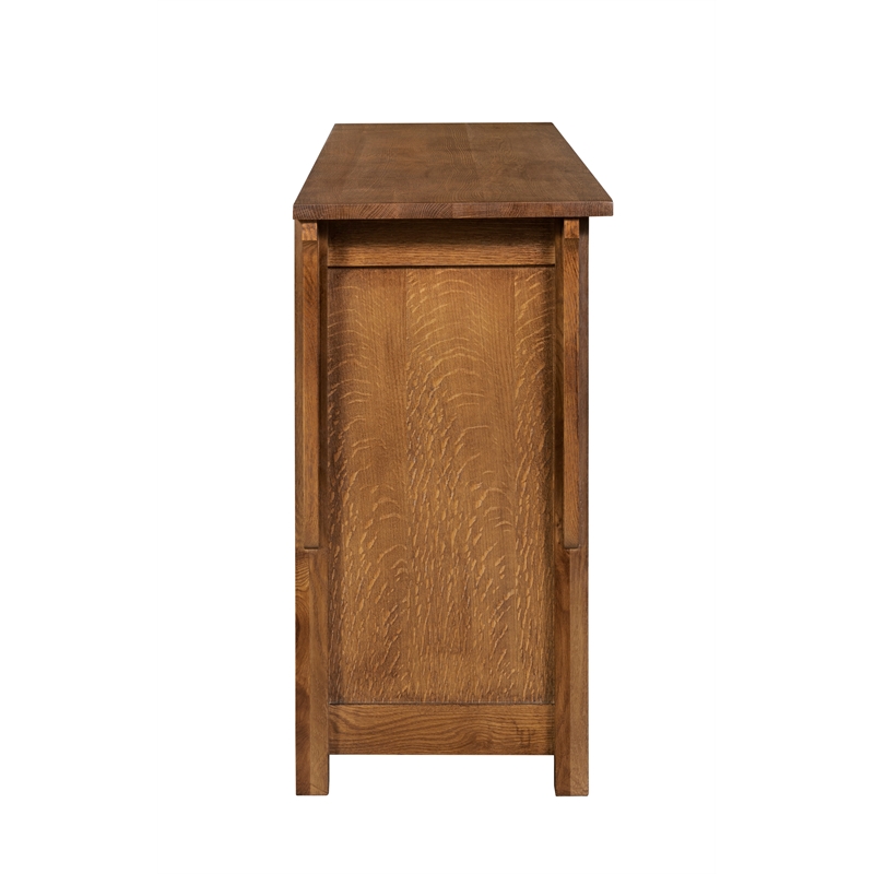 Crafters and Weavers Arts and Crafts Wood TV Stand for TVs up to 72