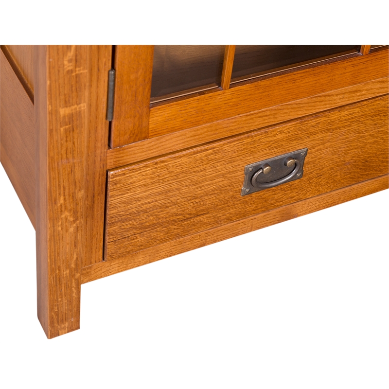 Crafters and Weavers Arts and Crafts Wood TV Stand for TVs up to 48