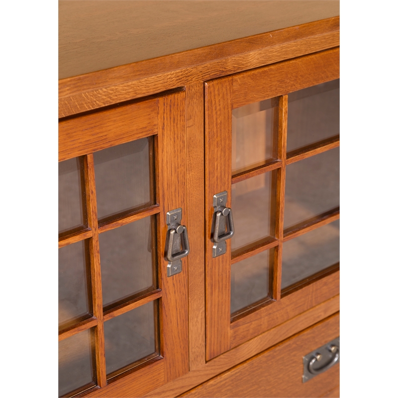 Crafters and Weavers Arts and Crafts Wood TV Stand for TVs up to 48