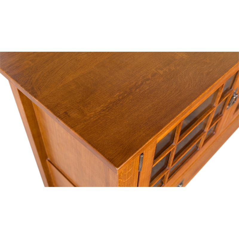 Crafters and Weavers Arts and Crafts Wood TV Stand for TVs up to 48