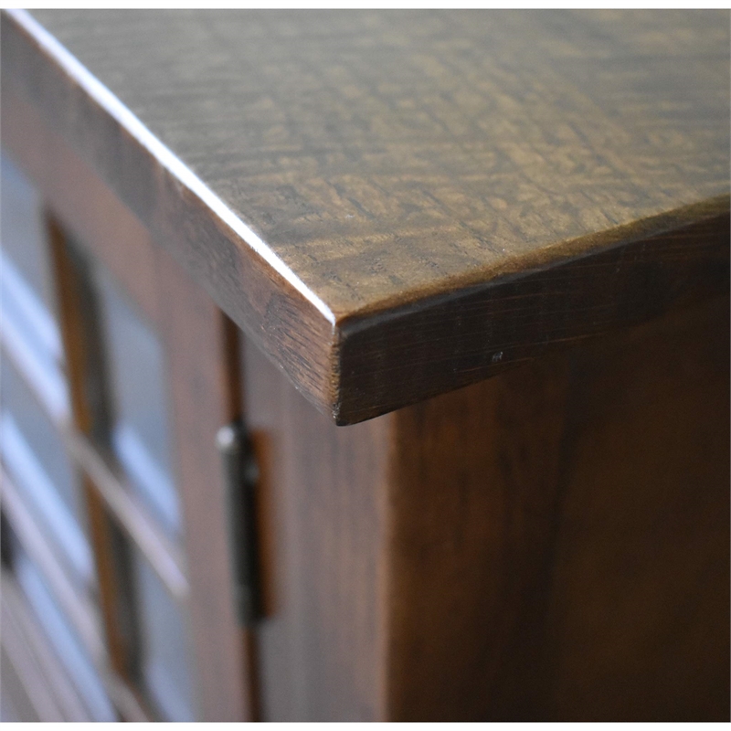 Crafters and Weavers Arts and Crafts Wood TV Stand for TVs up to 48