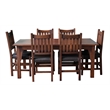 Crafters and Weavers Arts and Crafts Solid Wood Dining Table Set in Walnut