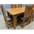 Crafters and Weavers Arts and Crafts 7-Piece Solid Wood Dining Set in Cherry