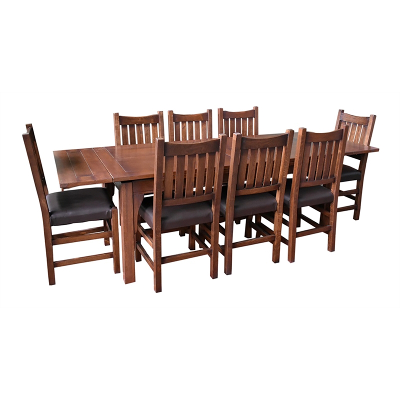 Crafters and Weavers Arts and Crafts Solid Wood Stow Leaf Table in Walnut