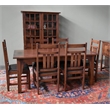 Crafters and Weavers Arts and Crafts Solid Wood Dining Table Set in Walnut Oak