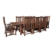 Crafters and Weavers Arts and Crafts Solid Wood Dining Set in Walnut