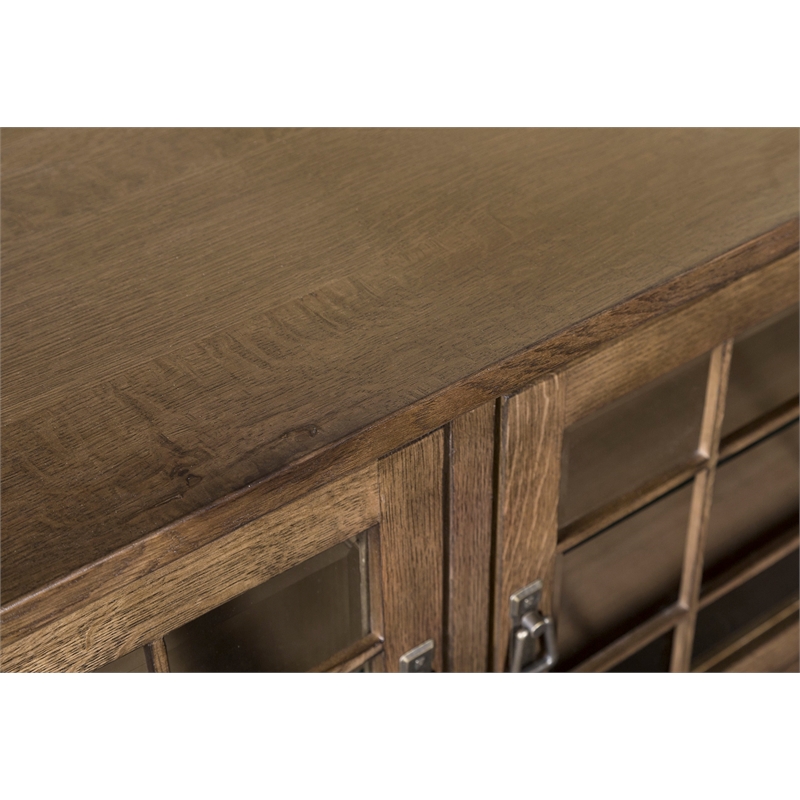 Crafters and Weavers Arts and Crafts Wood TV Stand for TVs up to 60