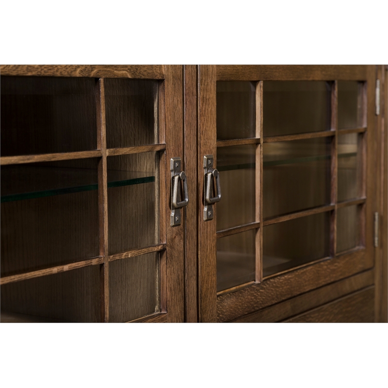 Crafters and Weavers Arts and Crafts Wood TV Stand for TVs up to 60