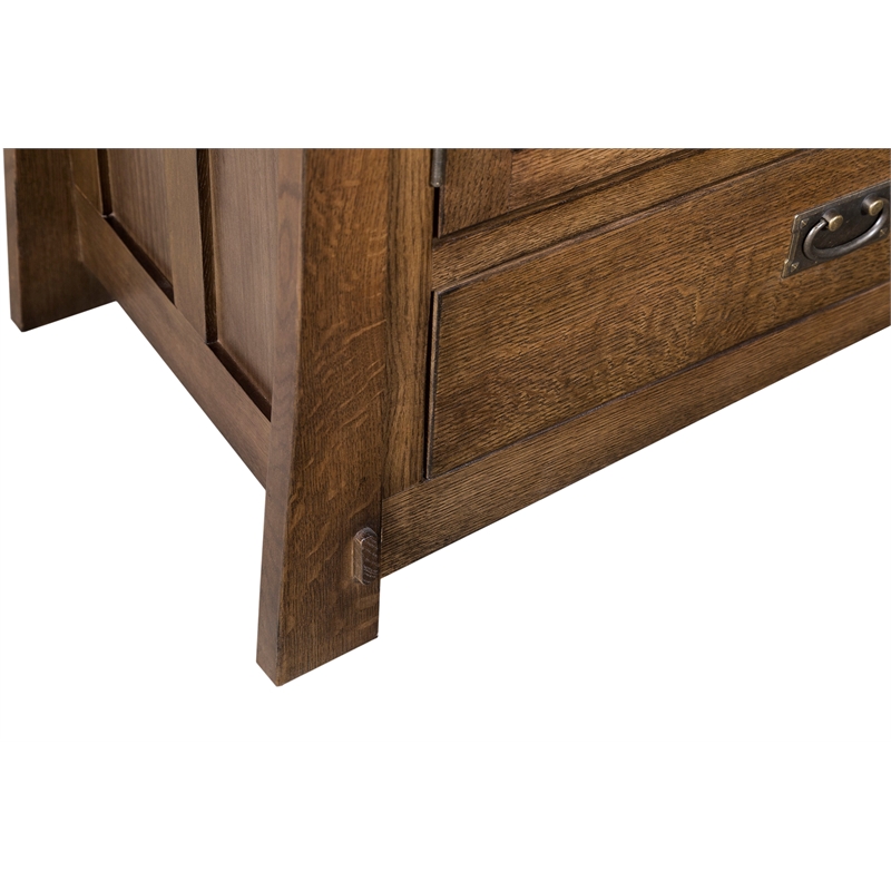 Crafters and Weavers Arts and Crafts Wood TV Stand for TVs up to 60