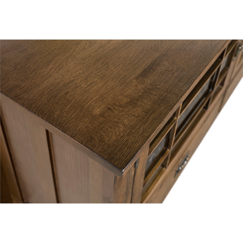 Crafters and Weavers Arts and Crafts Wood TV Stand for TVs up to 60