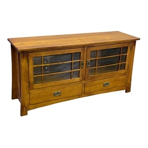Crafters and Weavers Arts and Crafts Wood TV Stand for TVs up to 60&quot in Cherry