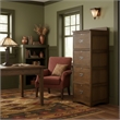 Crafters and Weavers Arts and Crafts 4-Drawer Wood File Cabinet in Walnut