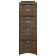 Crafters and Weavers Arts and Crafts 4-Drawer Wood File Cabinet in Walnut