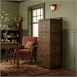 Crafters and Weavers Arts and Crafts 4-Drawer Wood File Cabinet in Walnut